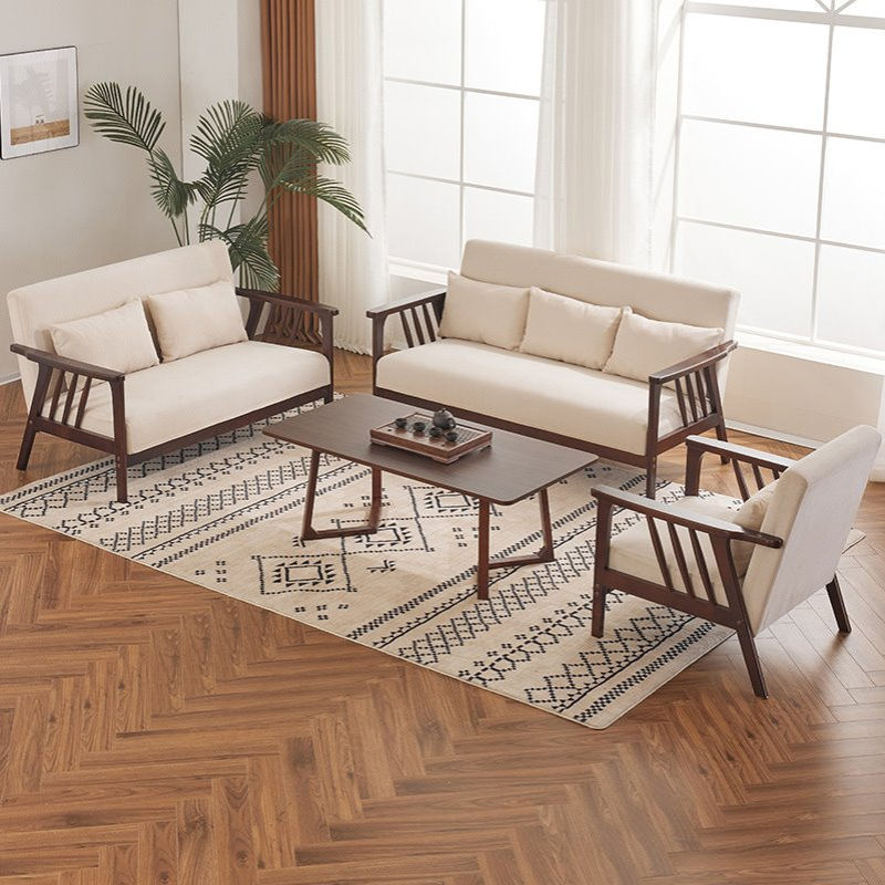 沙发客厅2025新款家用小户型布艺沙发北欧现代简约实木双人三人位