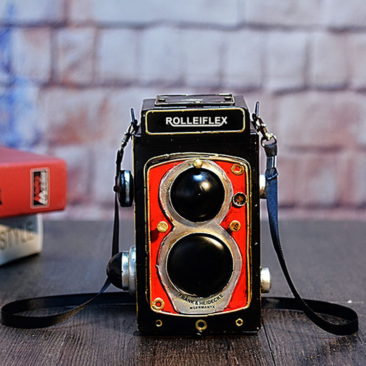 复古老式照相机模型摆件摄影道具铁艺相机陈列摆设家居软装饰批发