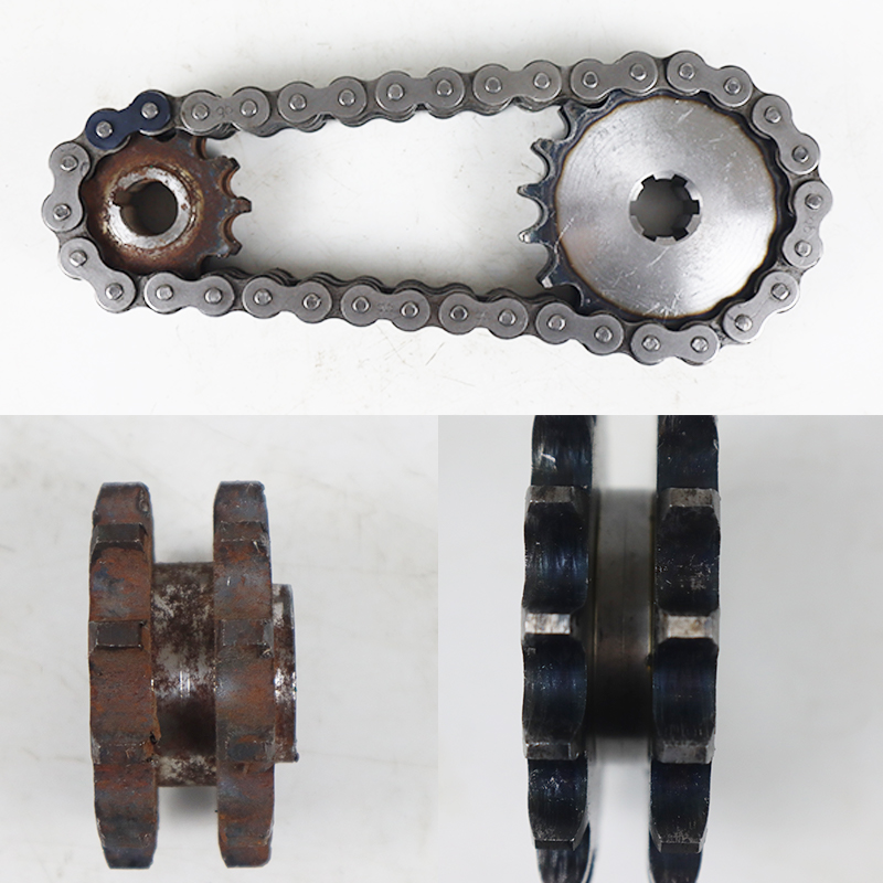 630双排链轮 三轮车链条齿轮组合传动链6分电动车后桥电机配件