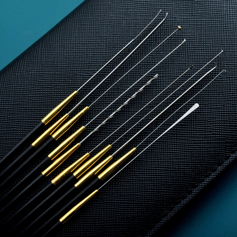 天艺金箍碳素柄专业掏耳朵耳勺耳起弹性耳扒耳圈卷棉采耳工具套装