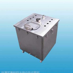 静电喷涂机自动喷粉设备集中供粉桶 方形不锈钢硫化桶大粉桶550mm
