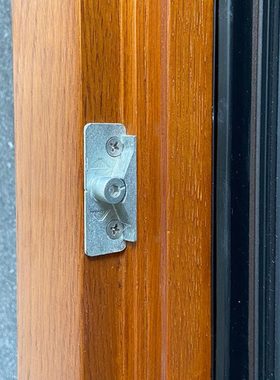 诺托五金ROTO铝包木塑钢平开上悬窗保险铝木复合内开内倒防误器