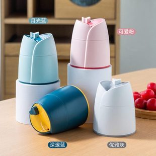 新款 牙签筒餐厅便携牙签桶创意简约塑料家用客棉签厅牙签盒 按压式