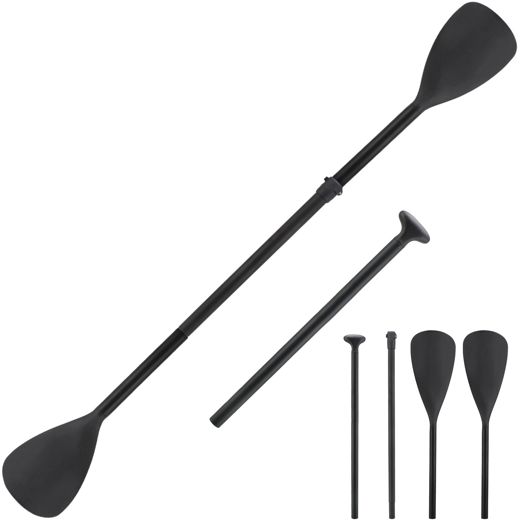 SUP冲浪板船桨可调节sup桨铝杆单头双头铝合金皮划艇充气船桨