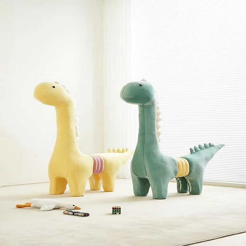 大恐龙坐椅儿童宝宝圈圈龙坐凳卡通造型客厅摆件创意网红动物座椅