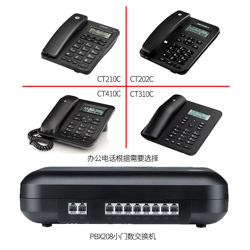 摩托罗拉程控电话交换机2进8出内部电话PBX208人工电脑值班4进16
