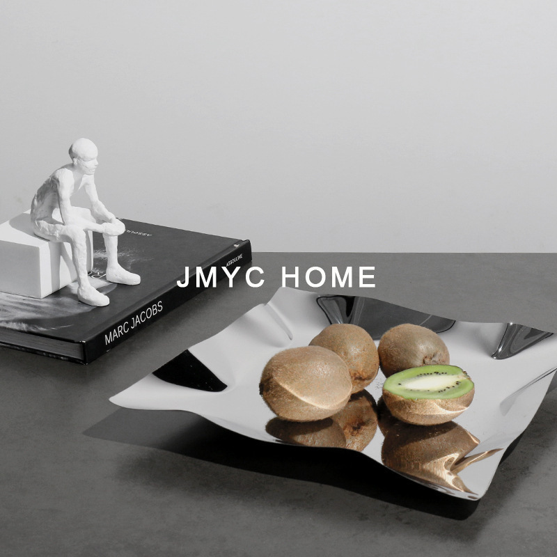 简约轻奢客厅茶几水果盘干果托盆餐厅吧台桌面样板间摆件软装饰品