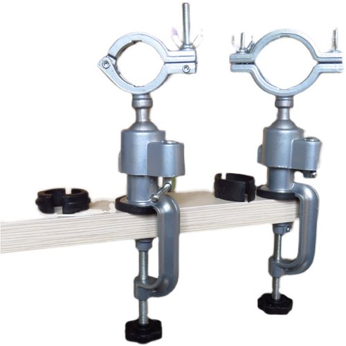 手电钻夹钳支架万向旋转架子铸铝合金家用多功能桌面固定手转卡钳