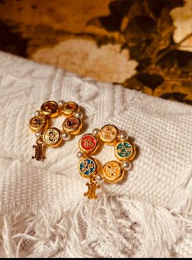 铜合金仿珍珠戒指 《五路财眼》原创手作贝珠福寿戒指