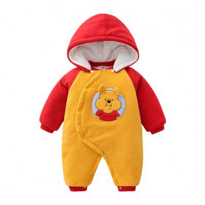0一3婴儿衣服冬装夹棉加厚保暖连体衣2021新款宝宝加绒衣可爱超萌