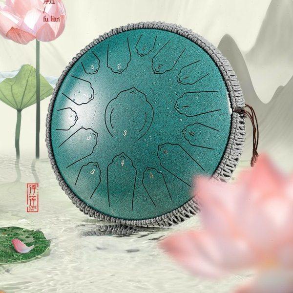 鲁儒华蜀藏青14寸15音钢舌鼓莲花鼓手碟鲁儒初学乐器人气专业包邮,乐器/吉他/钢琴/配件,空灵鼓,淘宝优惠券,粉丝福利购,淘宝优惠卷