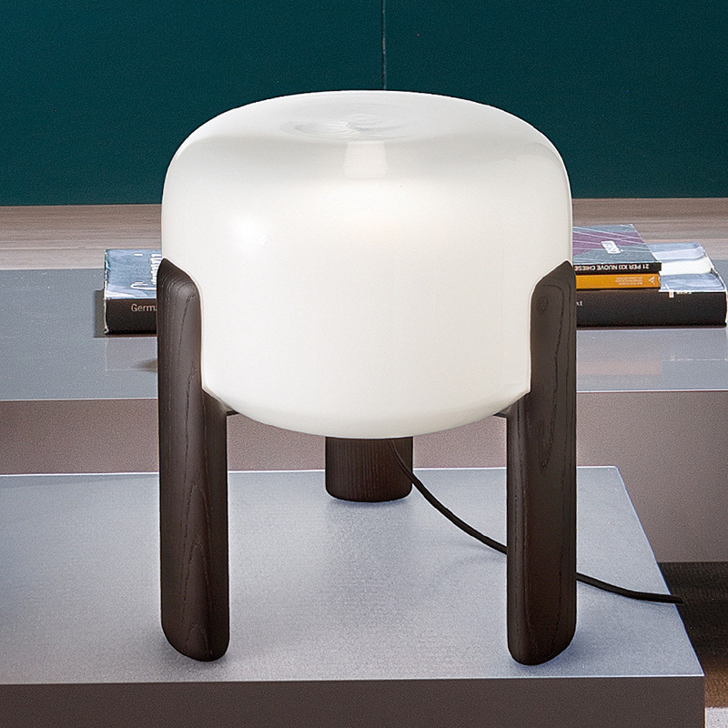 灯饰北欧现代简约卧室床头灯后现代设计师客厅沙发边木艺台灯