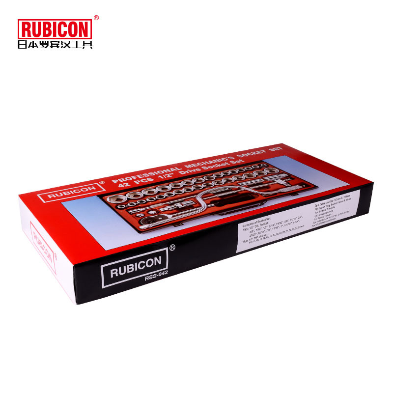 RUBICON罗宾汉工具 42件1/2系列汽修专用套筒工具套装 RSS-042