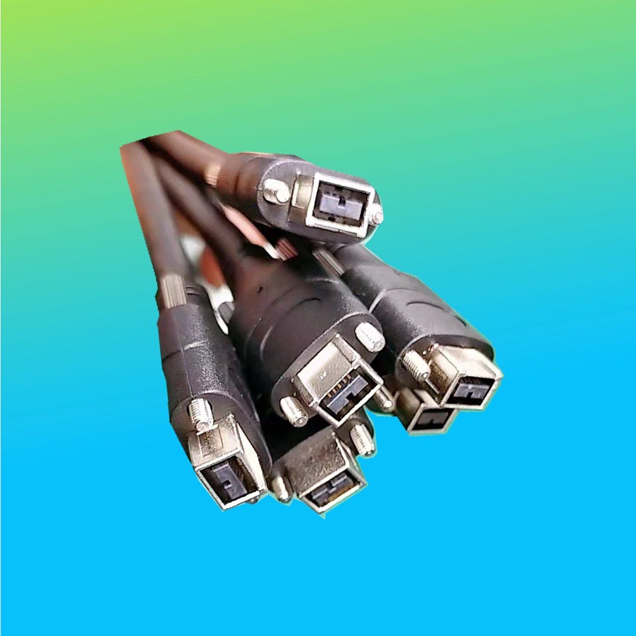 1394B线高柔数据线线IEEE1394B对B火线两端带螺钉可移动拖链线缆