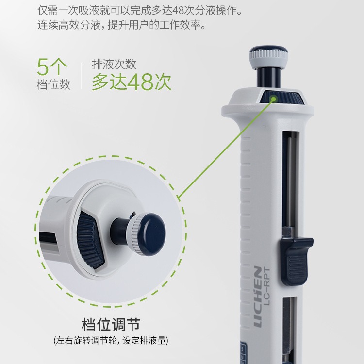 力辰科技连续手动分配器LC-RPT-10μL-5mL