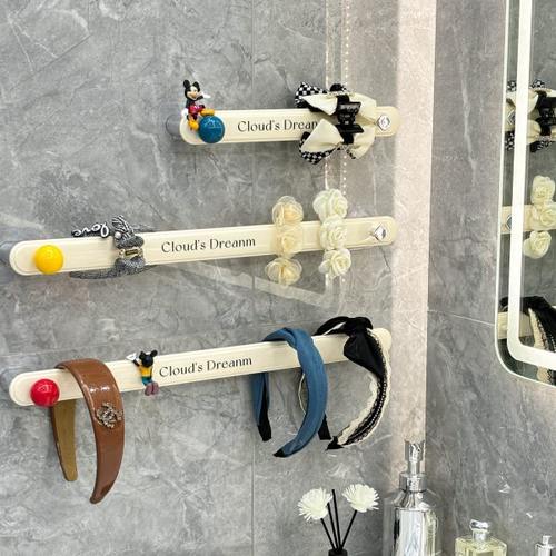 卫生间发箍架子洗漱台鲨鱼发夹头绳收纳壁挂式家用宿舍首饰展示架