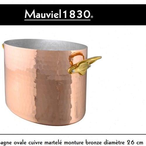 法国产 Mauviel 1830 紫铜椭圆香槟桶 26X20cm