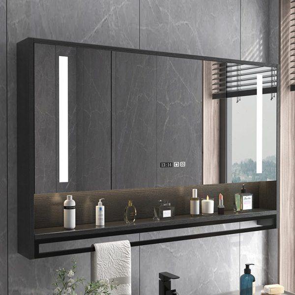 智能浴室镜柜挂墙式带背光灯防雾卫生间镜子置物架独收纳一体柜,家装主材,智能浴室镜,淘宝优惠券,粉丝福利购,淘宝优惠卷