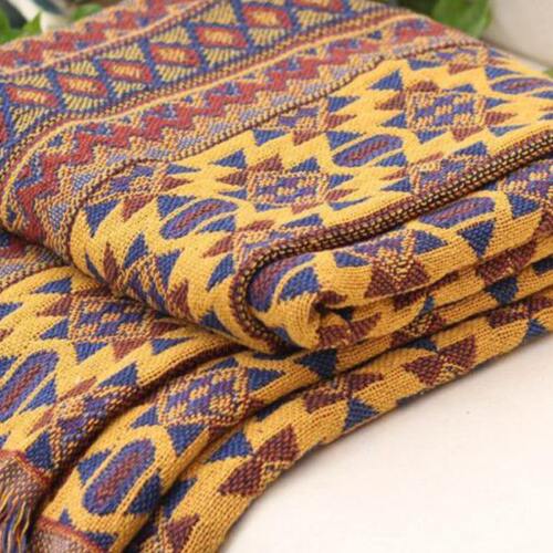 棉线织加厚双面全盖沙发巾布套防尘罩床尾盖毯防尘垫单双人沙发毯