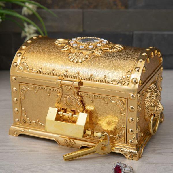 金属欧式创意首饰盒带镜子大容量珠盒桌面多层抽屉式饰品收纳盒,饰品/流行首饰/时尚饰品新,首饰盒,淘宝优惠券,粉丝福利购,淘宝优惠卷