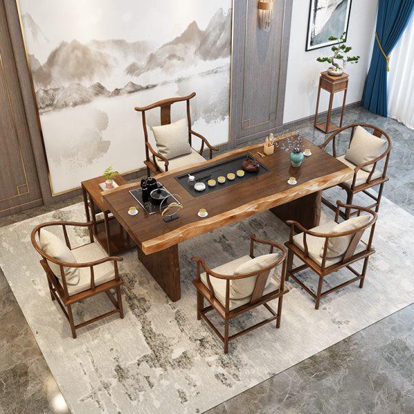 新中式实木茶桌 客厅禅意会客泡茶桌椅组合公室洽谈茶台桌椅,商业/办公家具,茶台/茶桌,淘宝优惠券,粉丝福利购,淘宝优惠卷