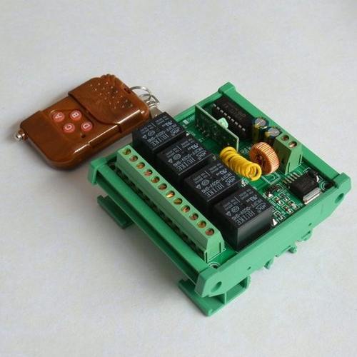 GYJ-0080-A 12V四路无线继电器遥控开关 四路遥控开关 固定码编码