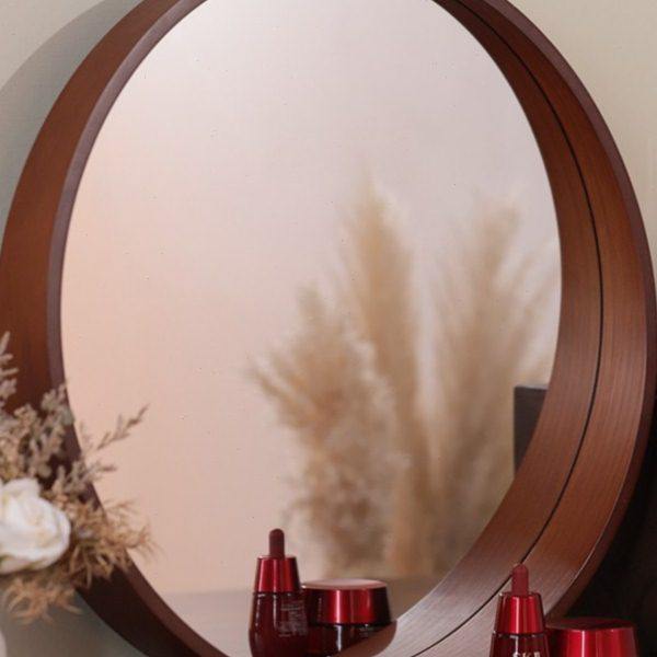 实木浴室镜子洗手卫生间洗漱台厕所壁挂圆形大镜子挂桌面梳妆镜子,家庭/个人清洁工具,柜镜/梳妆镜,淘宝优惠券,粉丝福利购,淘宝优惠卷