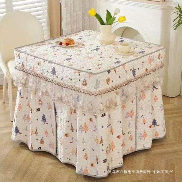 正方形烤火桌子罩套80*80 电炉罩桌布冬季加厚取暖被电烤炉烤火炉,居家布艺,微波炉罩,淘宝优惠券,粉丝福利购,淘宝优惠卷