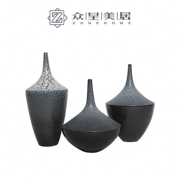 新中式创意陶瓷小口花瓶抽象现代花器玄关摆件电视柜书桌软装饰品,家居饰品,花瓶,淘宝优惠券,粉丝福利购,淘宝优惠卷