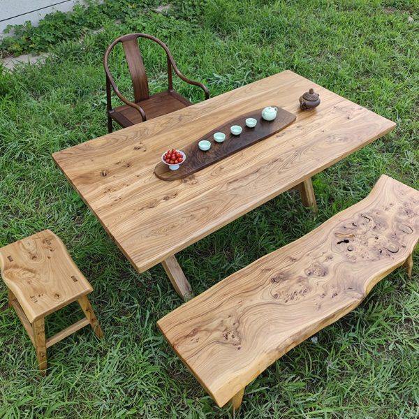 实木大板桌诧寂风桌子原木色黑胡桃茶台橡木桌板樱桃木超大桌板,商业/办公家具,茶台/茶桌,淘宝优惠券,粉丝福利购,淘宝优惠卷