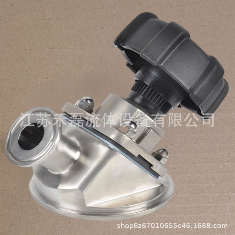 SS316L卫生级罐底阀放料隔膜阀手动19φ25卡箍51快装卡盘50.5排放