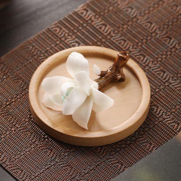 陶瓷玉兰花线香香插香座底座香托香炉家用室内茶桌香薰炉禅意摆件,家居饰品,香薰炉,淘宝优惠券,粉丝福利购,淘宝优惠卷