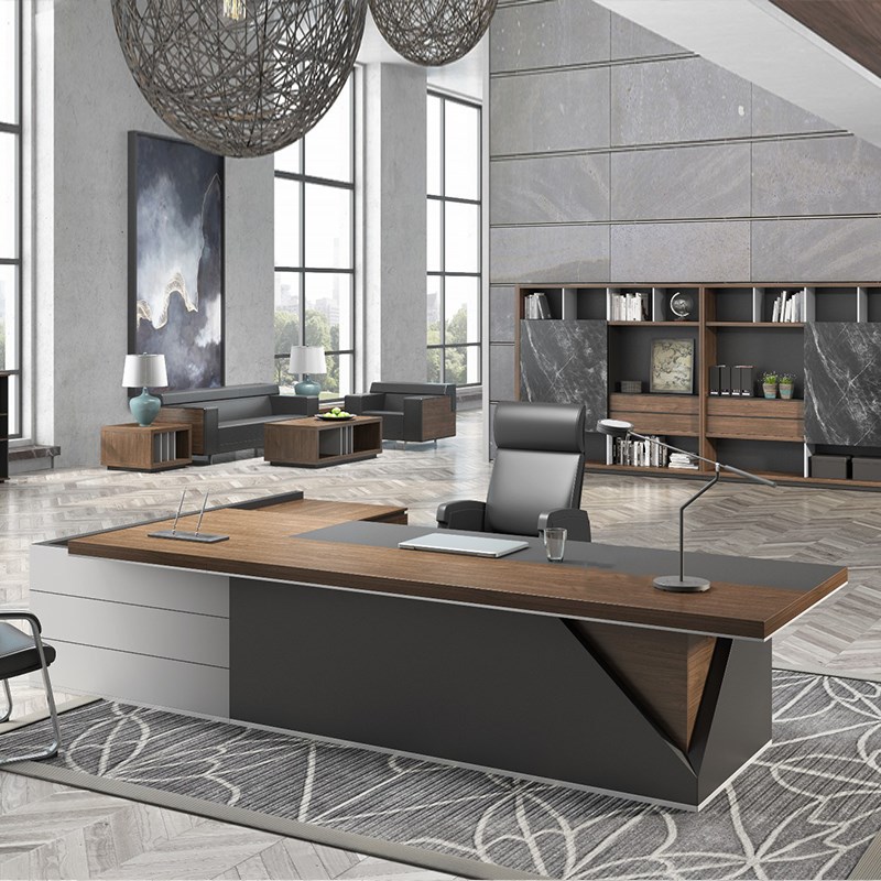 新款大班台现代时尚老板办公桌 板式大班主管桌经理桌 老板桌