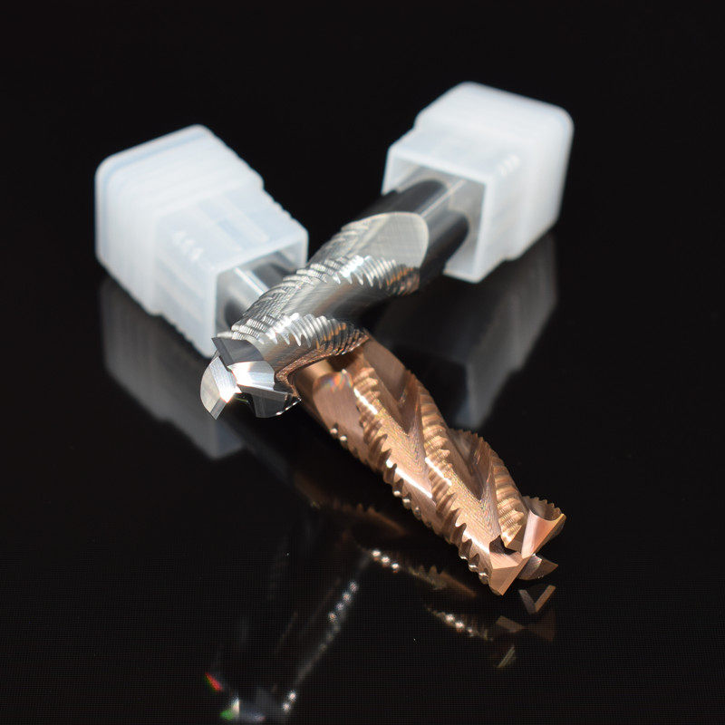 进口钨钢铣刀4刃钢用合金涂层粗皮刀开粗专用波刃波纹刀55度