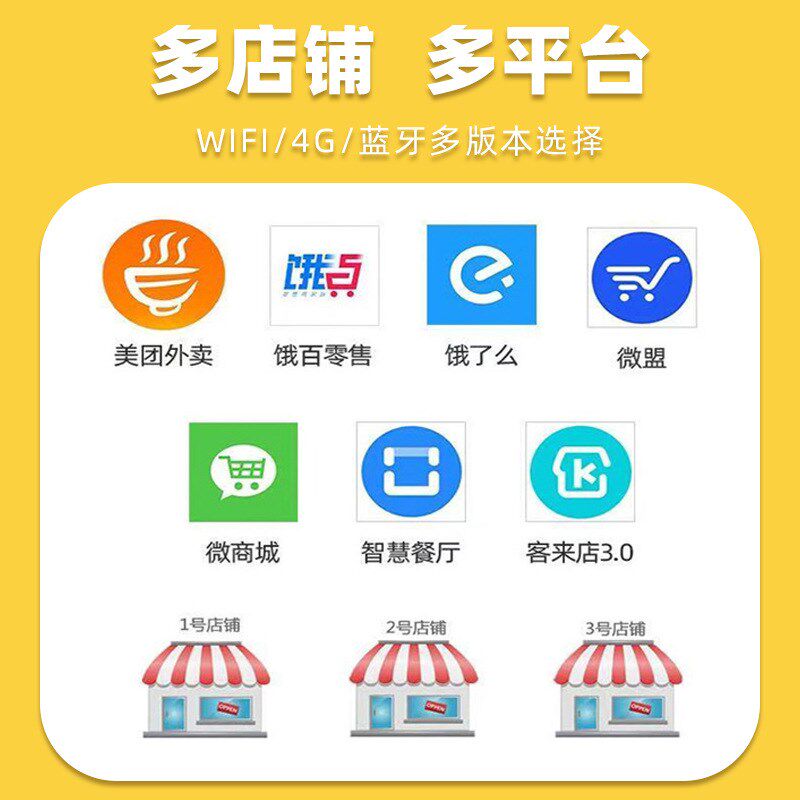 芯烨XP-T58H/C58H美团外卖饿了么全自动接单多平台WIFI云打印机
