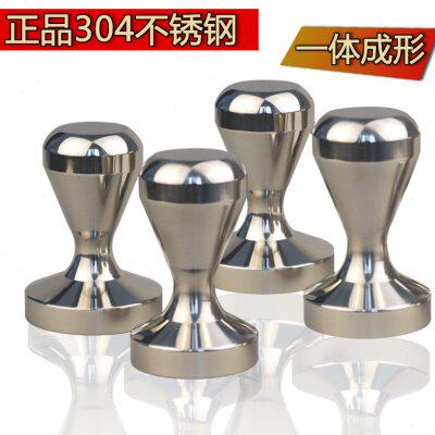 实心全不锈钢一体咖啡压粉器 压粉锤 填压棒蒸汽咖啡机器具57.5MM