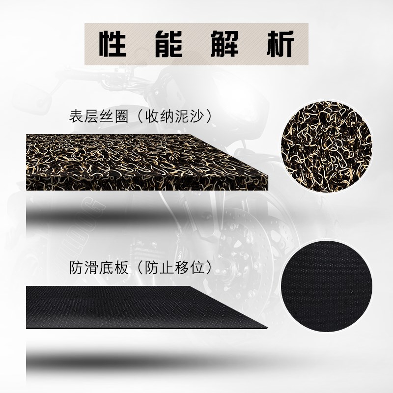 适用于雅马哈迅鹰ZYn125T-10悦动版丝圈脚垫 摩托车踏板车脚踏垫