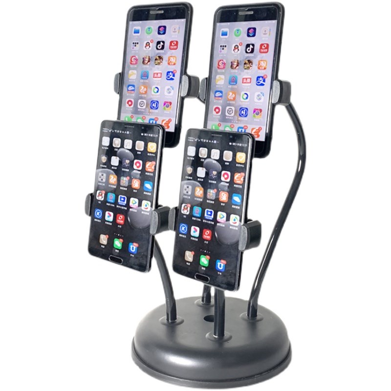 手机直播支架双机位桌面支架四机位多平台网红主播自拍角度可调节