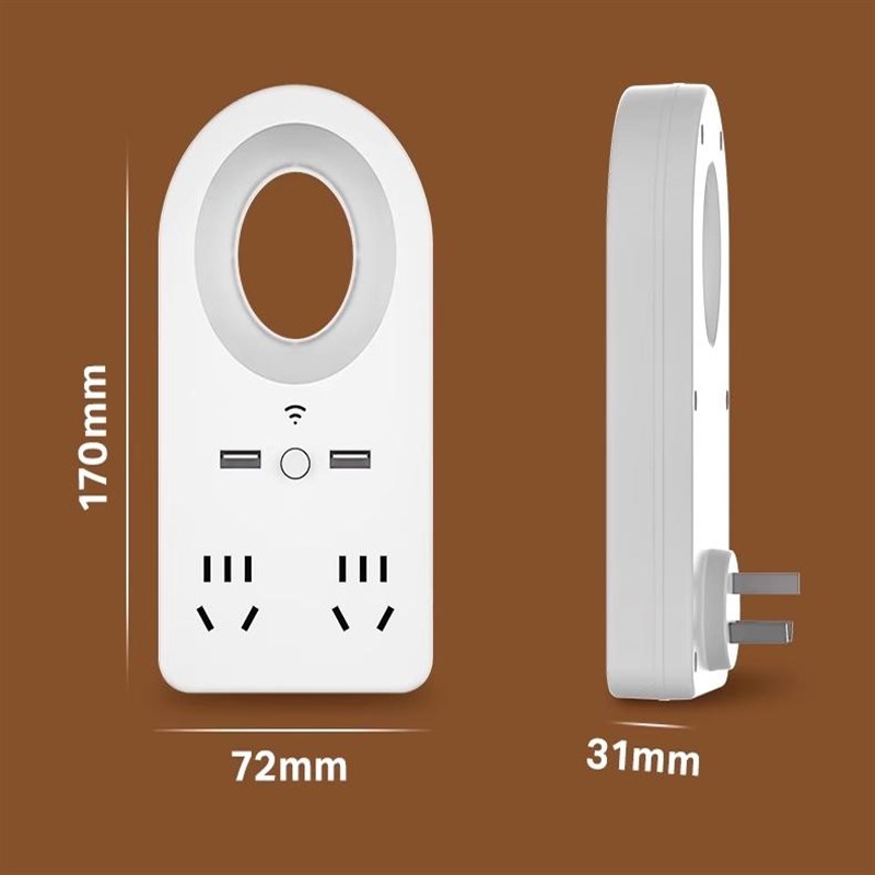智能语音控制小夜灯家用卧室插电声控护眼床头灯带插座夜晚睡眠灯
