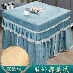 烤火桌子罩套电烤炉正方形茶几电炉桌布长方形电暖炉家用电火炉被