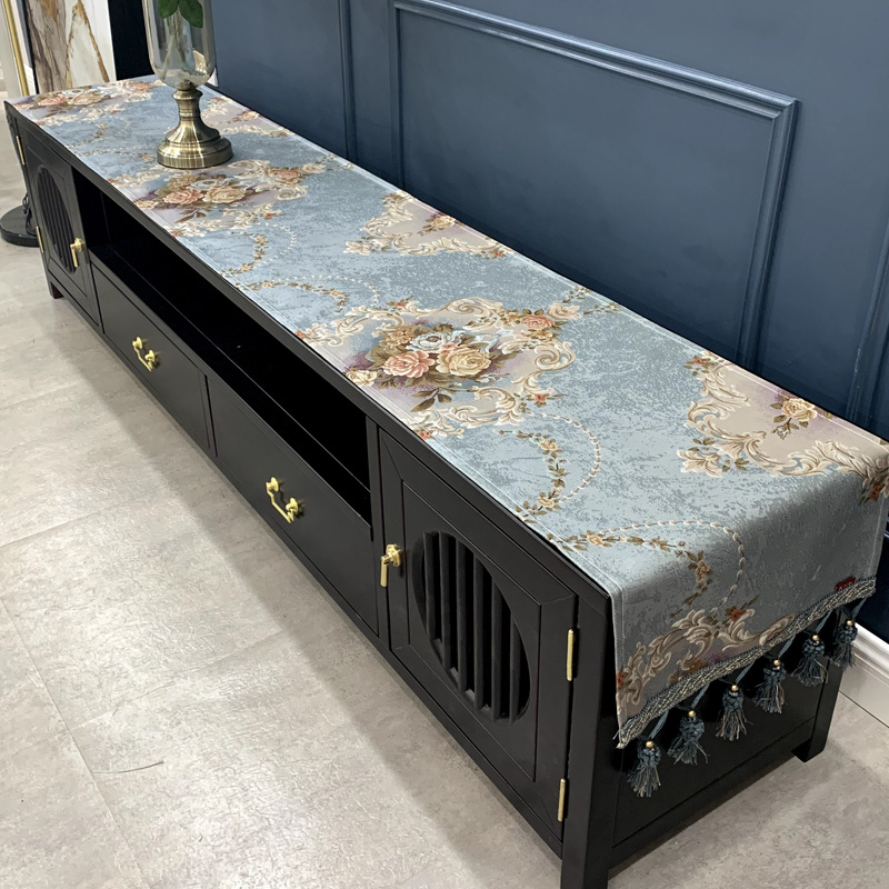 电视柜台布盖布桌布桌旗长条布艺中式欧式长方形套防尘罩桌旗桌垫