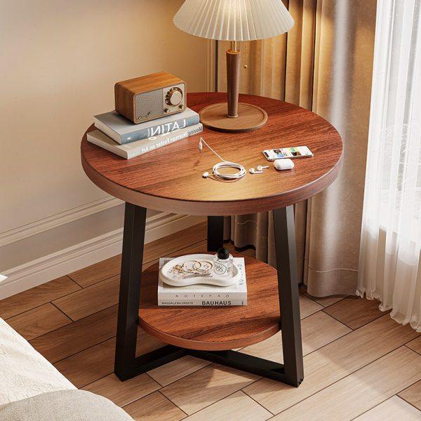 床边桌子置物架客厅沙发边几迷你木圆桌家用卧室床头桌小型茶几桌,住宅家具,床边桌,淘宝优惠券,粉丝福利购,淘宝优惠卷