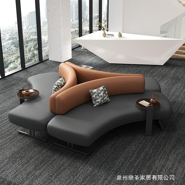售楼处洽谈沙发 酒店大堂沙发 商务接待银行休息区等候皮艺沙发