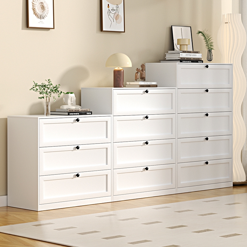 抽屉式收纳柜五斗柜钢制客厅卧室储物柜铁艺简约现代置物柜床尾柜