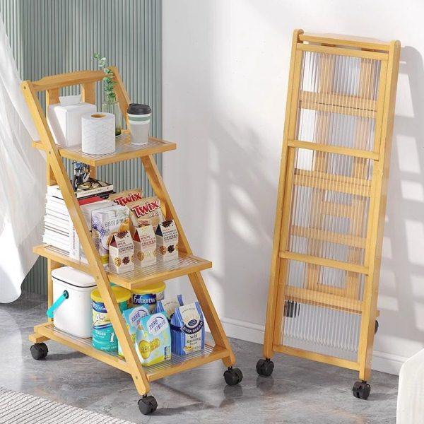 移动多层置物架子客厅小推车茶几厨房靠墙收纳架阳台可折叠晒衣架,收纳整理,阳台置物架,淘宝优惠券,粉丝福利购,淘宝优惠卷