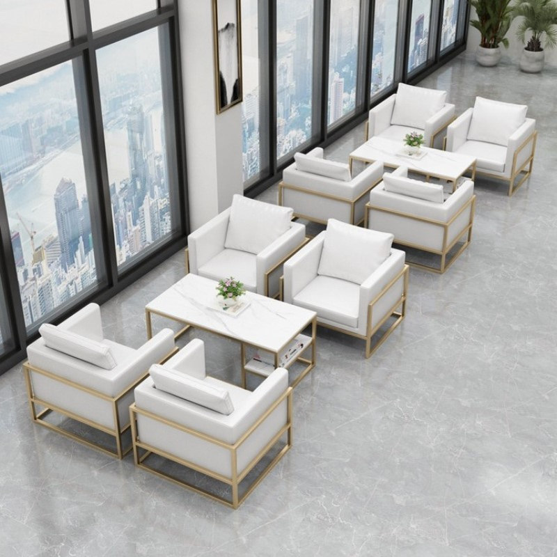 办公室会客区沙发茶几组合售楼处酒店等候休息商务接待室洽谈沙发