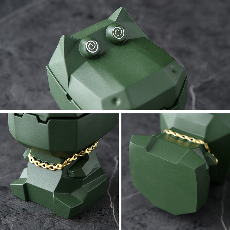 创意可爱带盖烟灰缸家用客厅茶几卡E通几何办公室桌面装饰品小摆