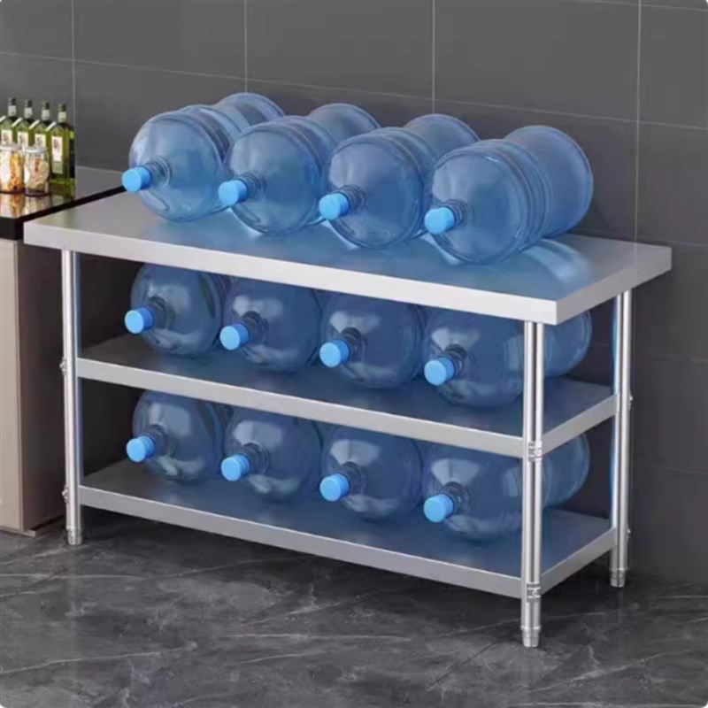 304不锈钢操作台商用厨房工作台特厚饭店食堂操作U台面切菜打荷桌