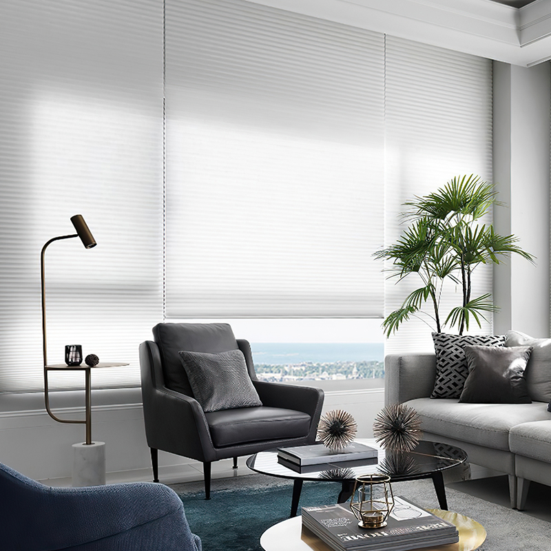 德国慕安b娜免打孔拉珠蜂巢帘蜂窝卷帘窗帘遮光办公室客厅卧室