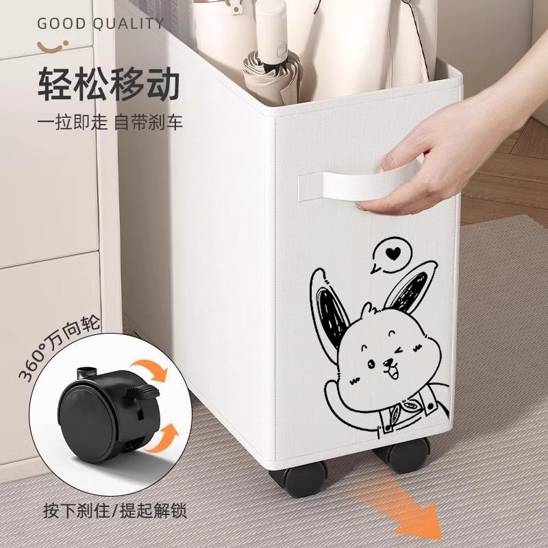 办公室桌下置物架l工位改造好物神器桌底面可移动带轮小推车收纳